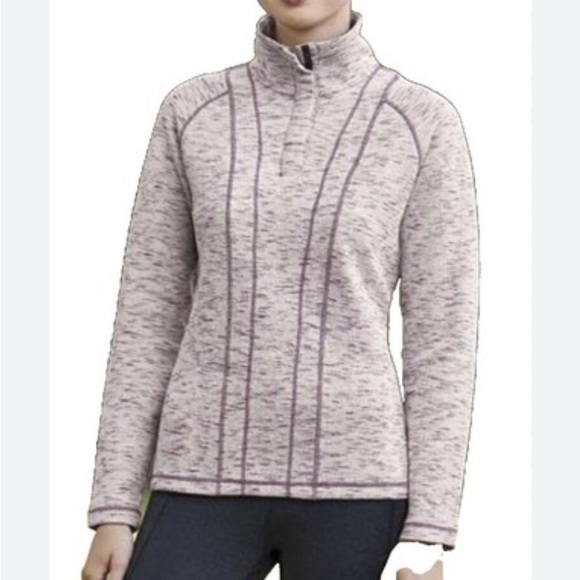 Dover Saddlery Bethany Heathered Purple Pullover Snap Neck - Picture 1 of 13